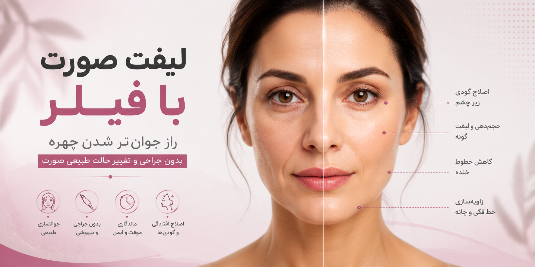 لیفت صورت با فیلر؛ راز جوان‌تر شدن چهره بدون جراحی و تغییر حالت طبیعی صورت