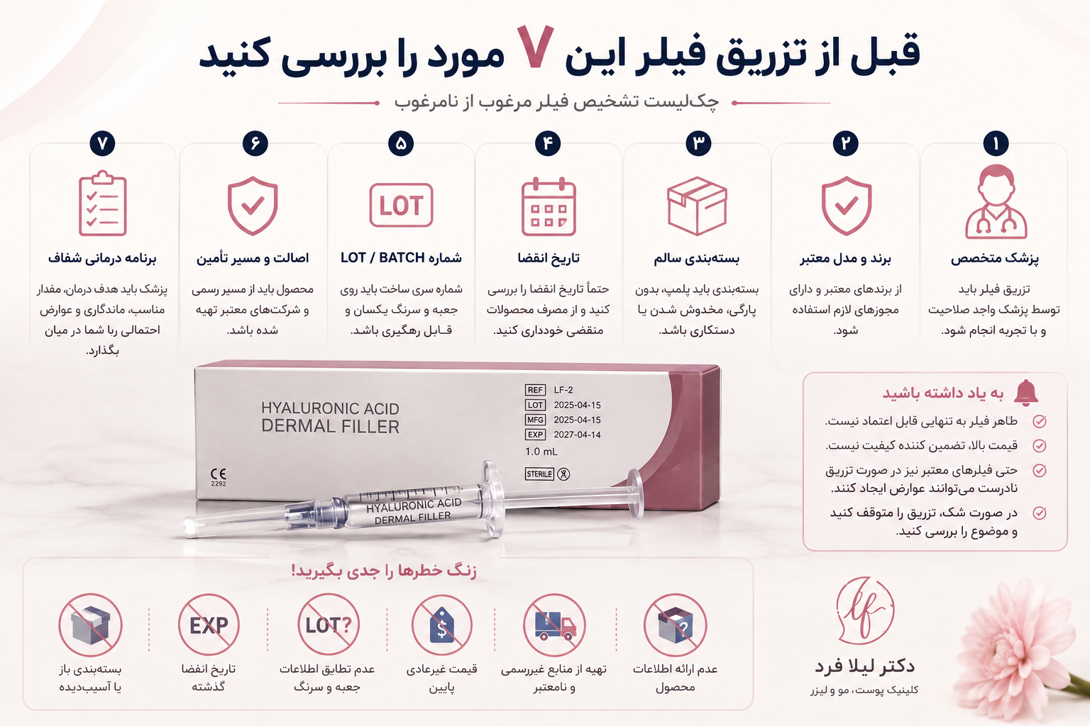 قبل از تزریق فیلر این موارد را بررسی کنید