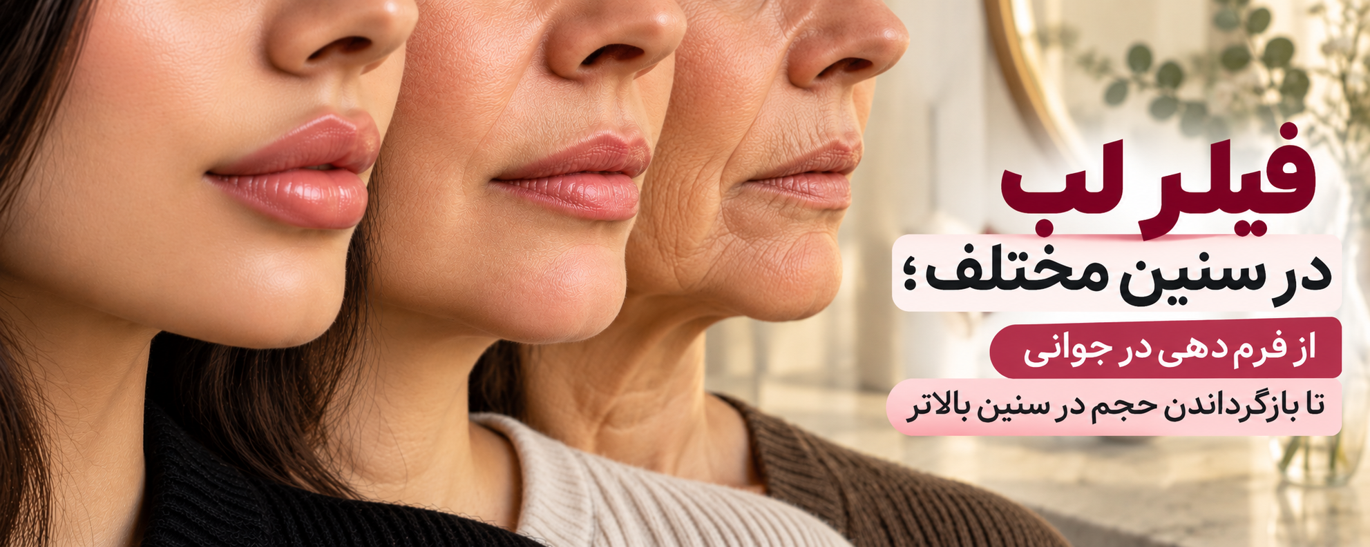 فیلر لب در سنین مختلف؛ از فرمدهی در جوانی تا بازگرداندن حجم در سنین بالاتر